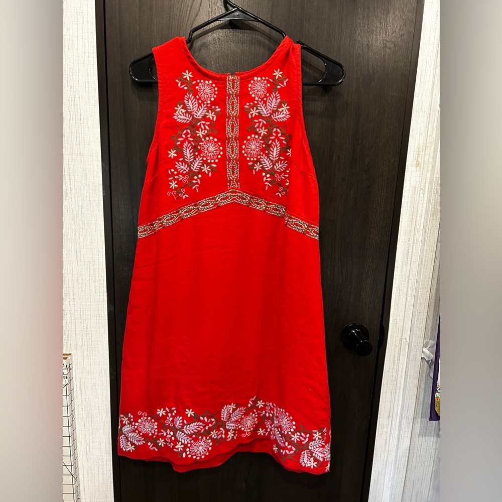 Anthropologie linen Shift Dress Sz 2